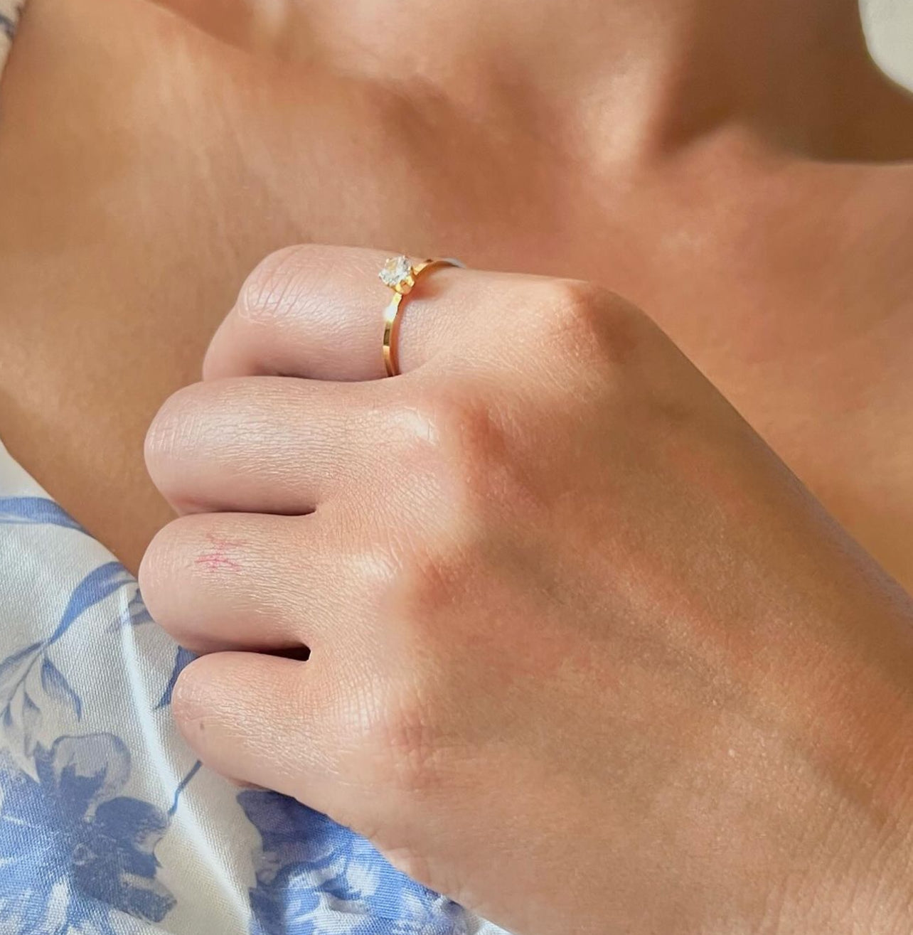 Stainless steel dainty ring